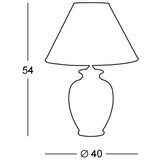  Kolarz A1340.71 - Stona lampa CHIARA 1xE27/100W/230V, bela, prečnik 40 cm | Eponuda.com