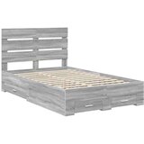 vidaXL Konstrukcija postelje Siva Sonoma 120 x 190 cm Konstruiran les, (5000113627) | Shoptok.si