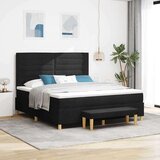 Box spring krevet s madracem Crna 180 x 200 cm tkanina | shoptok.hr