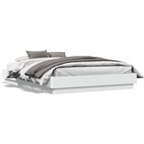  The Living Store Posteljni okvir z LED diodami bel 135x190 cm - Posteljni Okvir, (21531888) | Shoptok.si