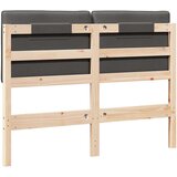  Tapecirani uzglavlje s uzglavljem Smeđa i tamno siva 120 cm | shoptok.hr