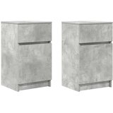  Noćni ormarići 2 kom beton sivi 39x35x65 cm Konstruirano drvo | shoptok.hr