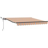 vidaXL Automatska povučena nadstrešnica s LED višebojne pruge 300x250 cm | shoptok.hr