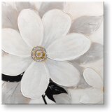  Naslikana slika na platnu cvetje 1-delna CWF1185WE1 - 70x70 cm () Cijene