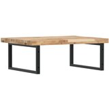  Zidna polica za umivaonik od čelika i masivnog bagremovog drva Smeđa 100 x 60 x 4 cm | shoptok.hr
