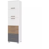 Jela VITRINA ARC F8 (VE BARV)-Bela mat lak/pacifik oreh/grafit mat lak Cene