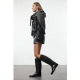 Trendyol Black Short Flat Heeled Women's Rain Boots