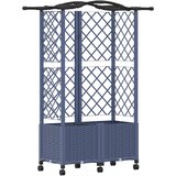  Povišeni krevet s mrežom i krovom Siva 122 x 40 x 144 cm PP | Eponuda.com