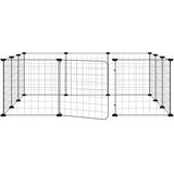  Kavez za kućne ljubimce s 12 panela i vratima crni 35x35 cm čelik | Eponuda.ba