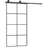 vidaXL Drsna vrata z opremo 102,5x205 cm ESG steklo in aluminij, (20825977) | Shoptok.si