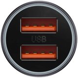 Baseus Golden Contactor Max auto punjač, 2x USB, 60W (siv) | Eponuda.com