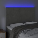  LED uzglavlje svjetlosivo 144x5x118/128 cm baršunasto | shoptok.hr