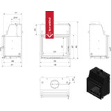 Kratki vgradni kamin za centralno ogrevanje AMELIA/PW/30/W | Shoptok.si