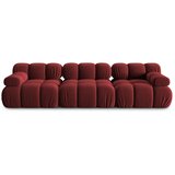 Micadoni Home rdeča žametna sedežna garnitura 282 cm bellis – Cene