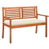  The Living Store Vrtna klop za 2 osebi z blazino 120 cm trden evkaliptus - Klop, (21444721) Cene