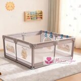  Ogradica za bebe JOY siva boja + print – 150×180 cm | Eponuda.com