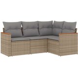  4-dijelni set vrtnih sofa s jastucima bež od poliratana | shoptok.hr