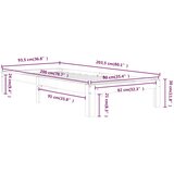  Okvir za krevet od masivne borovine bijeli 90 x 200 cm | shoptok.hr