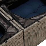  Vrtna sedežna garnitura z blazino 6 pcs Siva Poly ratan, (5000021362) | Shoptok.si