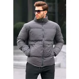 Madmext Smoked Men's High Neck Down Coat 6807