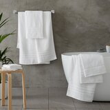 Catherine Lansfield Bela frotirna bombažna brisača 90x140 cm Zero Twist – | Shoptok.si
