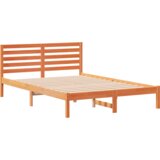  Krevetna konstrukcija s uzglavljem Voštano smeđa 140 x 210 cm | shoptok.hr