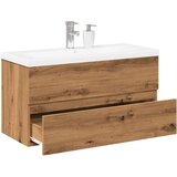 Ormarić za umivaonik s ugradbenim umivaonikom Artisan hrast | shoptok.hr