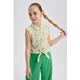 Defacto girl regular fit patterned short sleeve shirt Cene