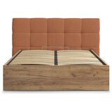 Bobochic Paris Podstavljeni tapecirani/od iverice bračni krevet s prostorom za odlaganje s podnicom 180x200 cm boje terakote Kumo – | shoptok.hr