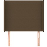  Uzglavlje s ušima tamnosmeđe 83x16x118/128 cm od tkanine | shoptok.hr