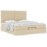 vidaXL otomanski krevet s madracem krem 180x200cm od tkanine | shoptok.hr
