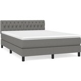 Maison Chic Box spring posteljni - Vzmetna postelja z vzmetnico temno siv 140x190 cm blago SL19316, (21894047) | Shoptok.si