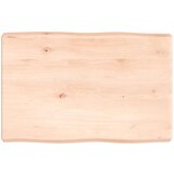 vidaXL Mizna plošča 60x40x6 cm neobdelana trdna hrastovina naraven rob | Shoptok.si
