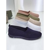 Resti Lyra Navy Blue Women's Moccasins Breathable Fabric Flat Sole | Shoptok.si