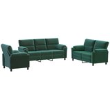  Set sofe 3 pcs Tamnozelena Baršun | shoptok.hr
