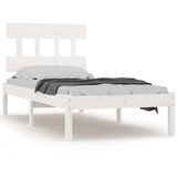 Furnova Posteljni okvir bel iz trdnega lesa 100x200 cm, (21937758) | Shoptok.si