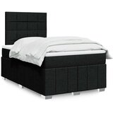  Krevet box spring s madracem crni 120 x 190 cm od tkanine | shoptok.hr