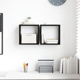 vidaXL Zidne police Crna hrast MDF 26 x 15 x 26 cm Zidne police | shoptok.hr
