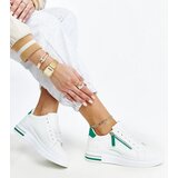 Gemre White sneakers with green inserts Anaunia | Shoptok.si