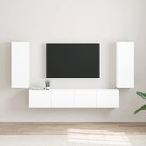 vidaXL TV zidni ormar Zidne 2 pcs Sjajno bijelo 30 x 31 x 80 cm | shoptok.hr