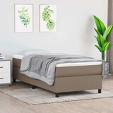 S oprugama i madracem smeđesivi 90x200 cm od tkanine | shoptok.hr