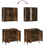  2-dijelni set kupaonskog namještaja dimljena boja hrasta drveni | shoptok.hr