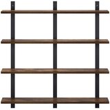  Polica na zidu Dimljeni hrast 79.5 x 13.5 x 80 cm | shoptok.hr