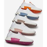 Resti White women's sports shoes with brown inserts Kedeti - Footwear | shoptok.hr