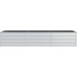 vidaXL Visoka greda 240x80x45 cm pocinkano jeklo srebrna | Shoptok.si