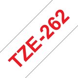 Brother Tze-262 združljiv laminirani trak - 36 mm x 8 metrov rdeč/bel, (21408867) | Shoptok.si