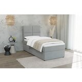Ropez Svijetlo sivi tapecirani krevet s prostorom za odlaganje s podnicom 100x200 cm Lena – | shoptok.hr