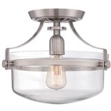 Elstead Lighting Elstead Penn Station 1-lučna delno vgradna stropna svetilka, brušen nikelj, E27, (22097923) | Shoptok.si