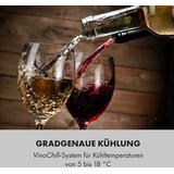 Klarstein Shiraz 12 Slim, vinoteka, 32 l / 12 boca, upravljačka ploča sa zaslonom osjetljivim na dodir, 85 W, 5 - 18 ° C | shoptok.hr