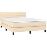  box spring s madracem LED krem 140x200 cm od tkanine | shoptok.hr